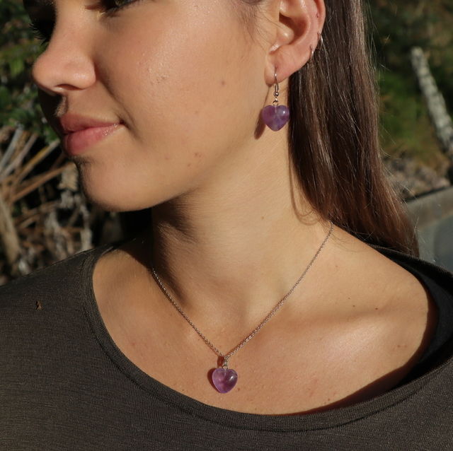 Heart shaped earrings & pendants