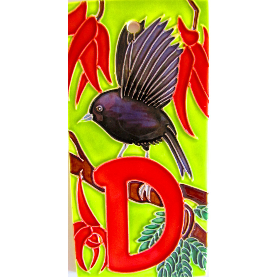 HND Letter 'D' black robin