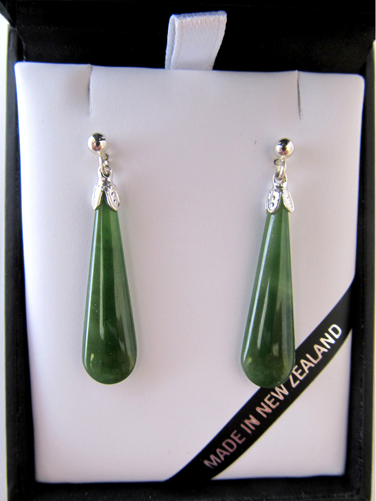 Pounamu shop drop earrings
