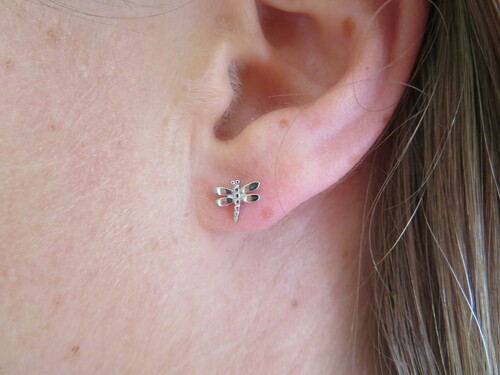 XP36 Sterling Silver Dragonfly Studs