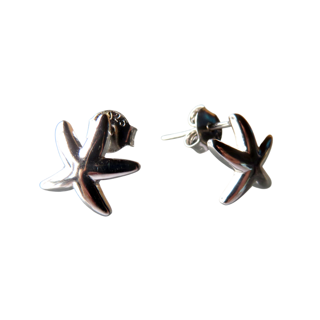 XP27 Sterling Silver Starfish Stud Earrings
