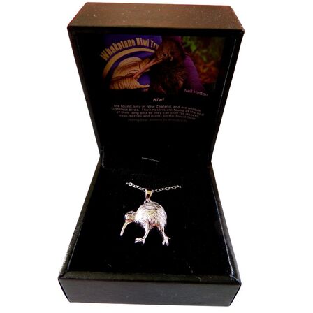 XP77 Sterling Silver Kiwi Pendant New Zealand Gifts Online Unique