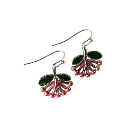 Pohutukawa Drop Earrings | Silver PVD on Stainless Steel