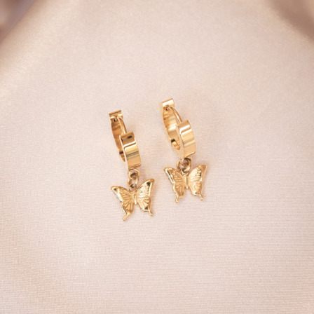 Gold-plated Ulysess Butterfly Huggie