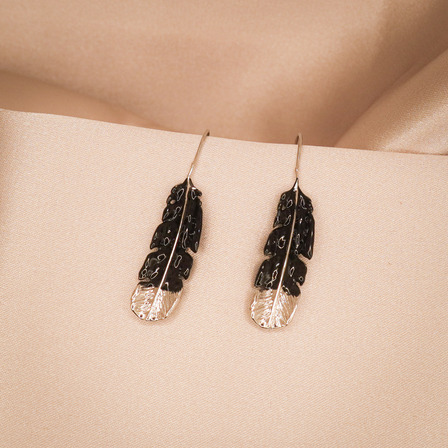 Feather Enamel Earring
