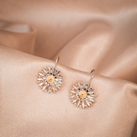 Pink Everlasting Sterling Silver Drop Earring