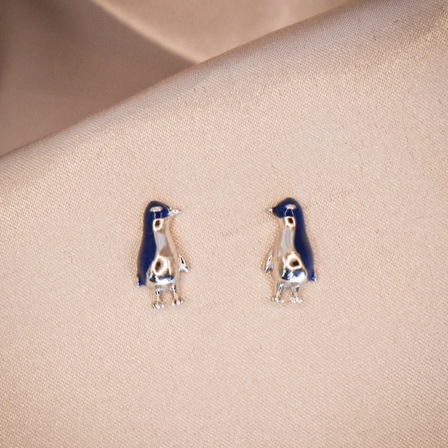 Sterling Silver Little Penguin Stud
