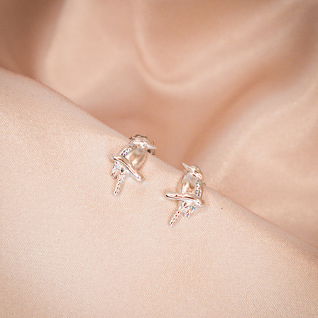 Kookaburra Sterling Silver Studs