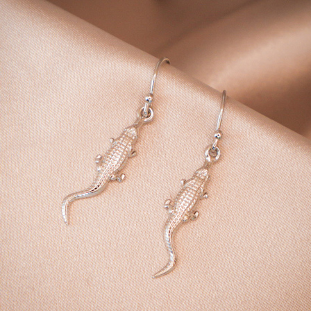 Salty Crocodile Sterling Silver Drop Earrings