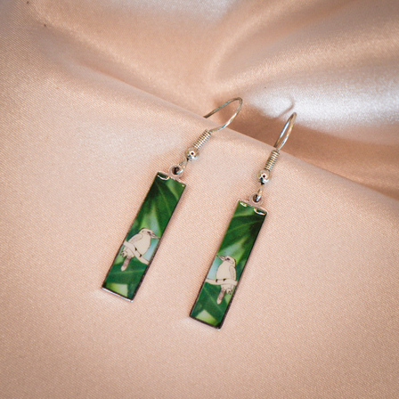 Kookaburra Stainless Steel Drop Earrings