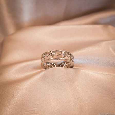 Kangaroo Sterling Silver Adjustable Ring