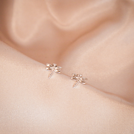 Sterling Silver Australian Emperor Dragonfly Studs