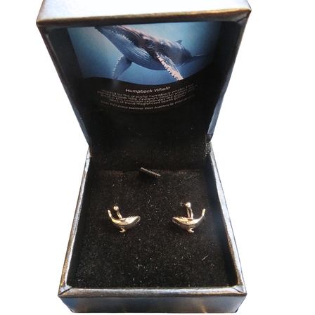 Humpback Whale Drop Earrings